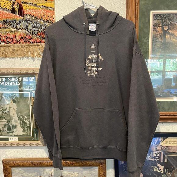 Vintage 00’s Hogwarts Narnia Wonderland Panem Movie Promo‎ Hoodie Size Medium